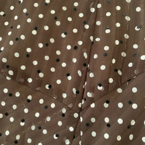 Tokyo Style Polka Dot Brown Skirt Size 6 - Picture 4 of 6